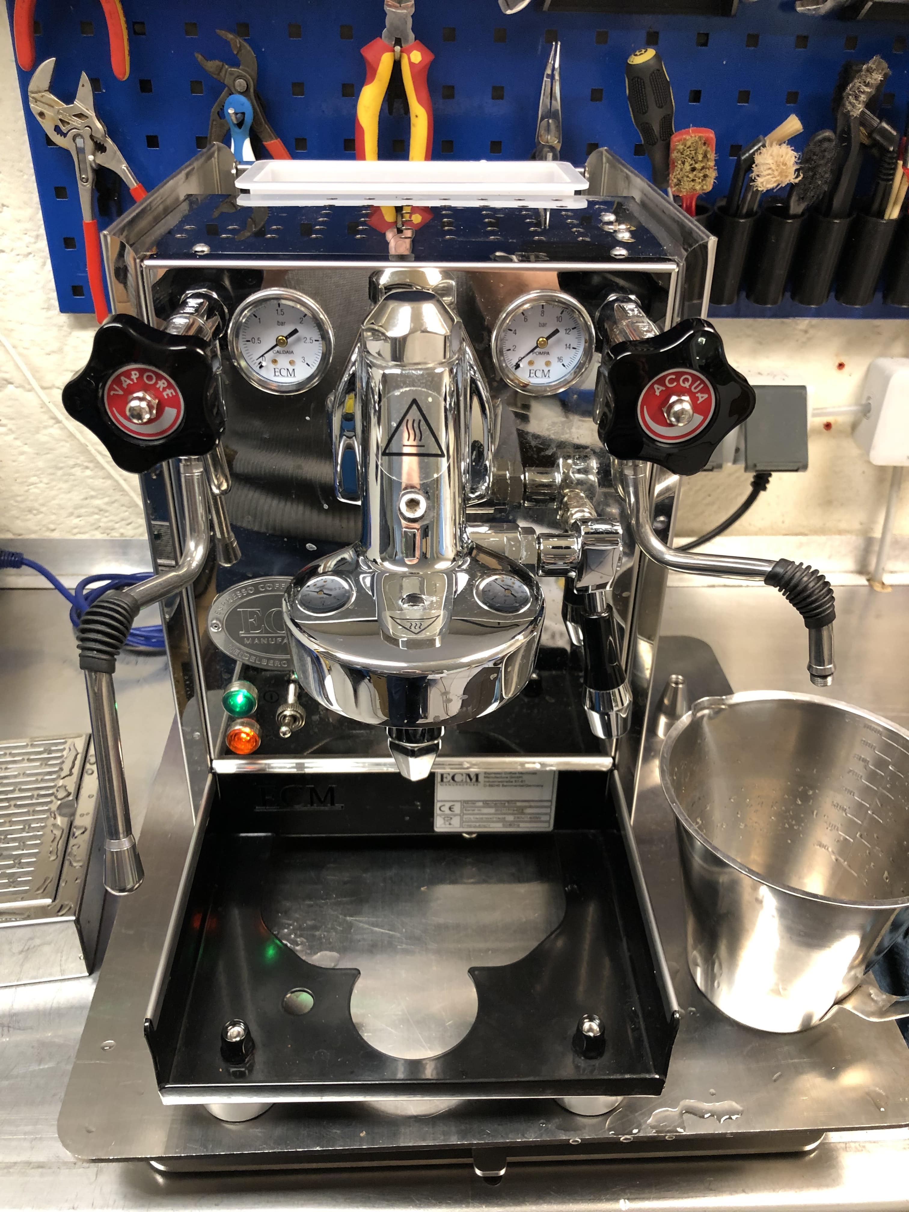 Reparatur einer Siebträgermaschine